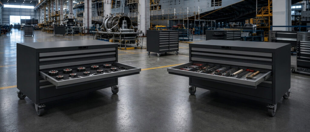 Cassetti industriali con separatori interni
